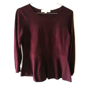 Maroon peplum sweater